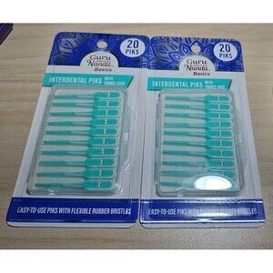 Interdental Picks with Travel Case for Teeth Cleaning - Flexible Rubber Bristles